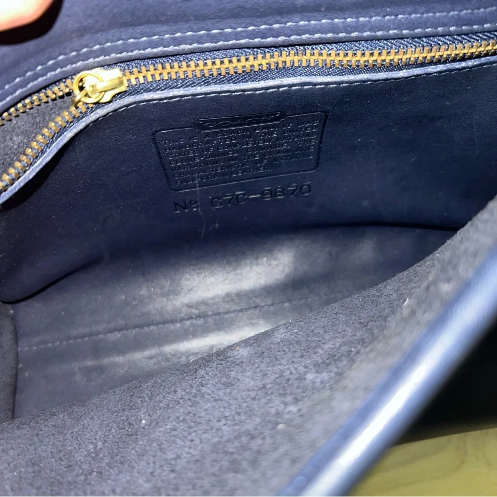 Vintage Navy Blue Coach Court Bag | Style 9870 - Picture 2 of 5